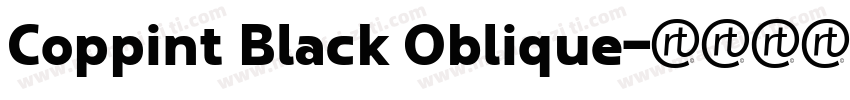 Coppint Black Oblique字体转换